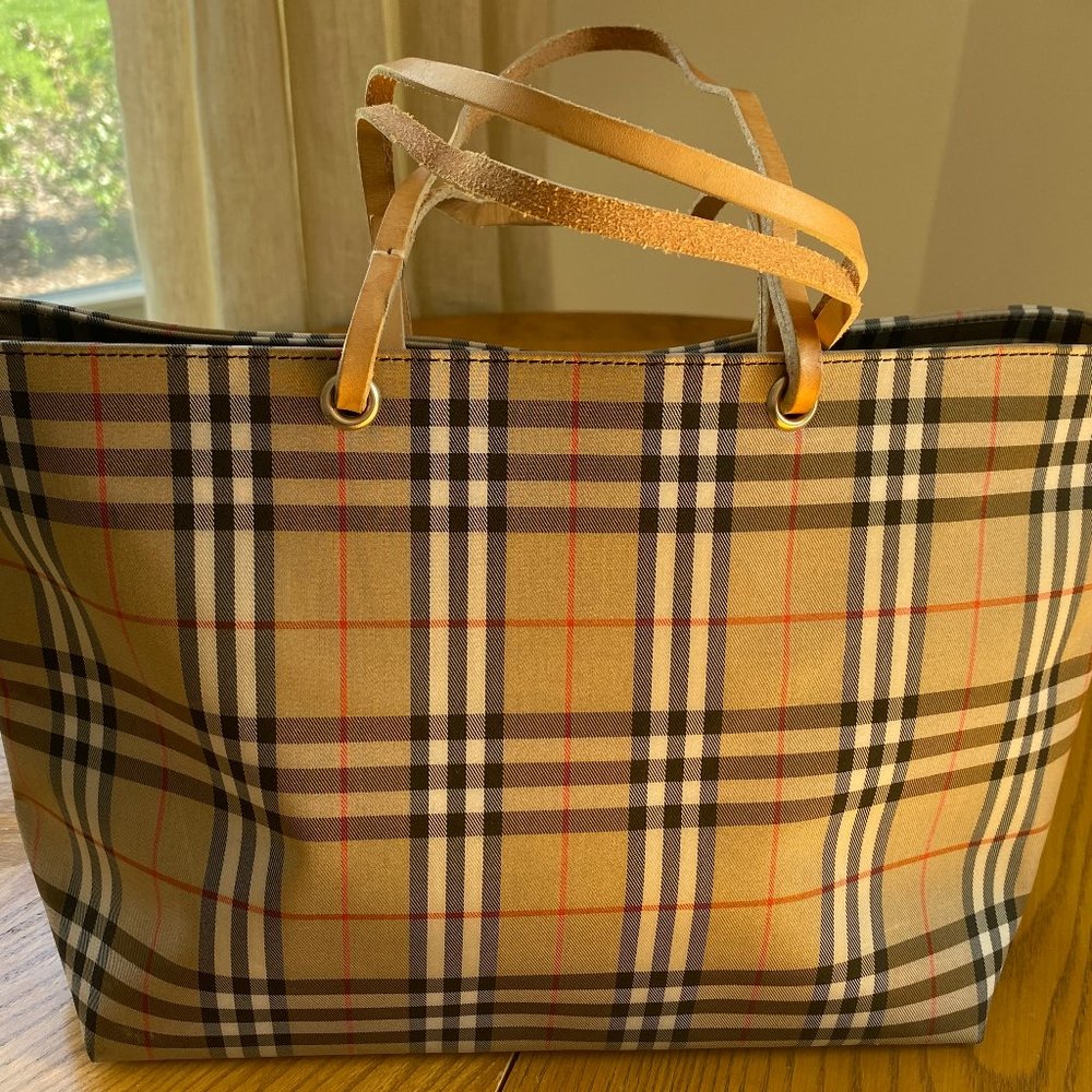 Vintage Burberry Plaid Tote